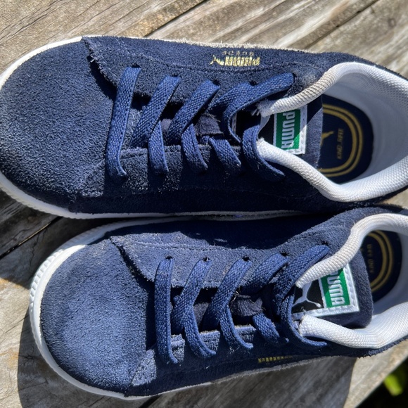 Little Puma sneakers, blue suede size 10 - Picture 11 of 12
